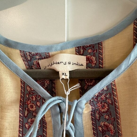 NWT Daughters of India Aahna Boho Maxi Dress in Bluebell Floral- Size XL - Picture 5 of 6